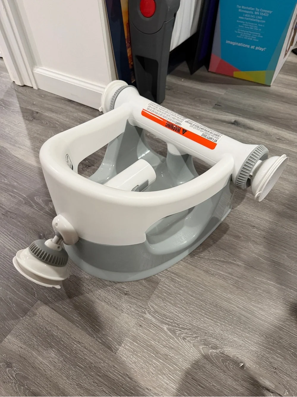 Summer Infant My Bath Seat White & Gray Bath Support Seat with Suction Adjusters